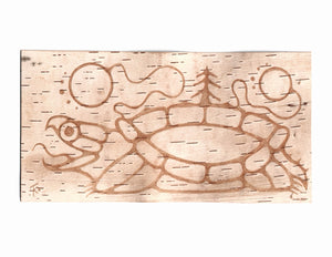 "Turtle Island" 2024 Original Birch Bark Etching